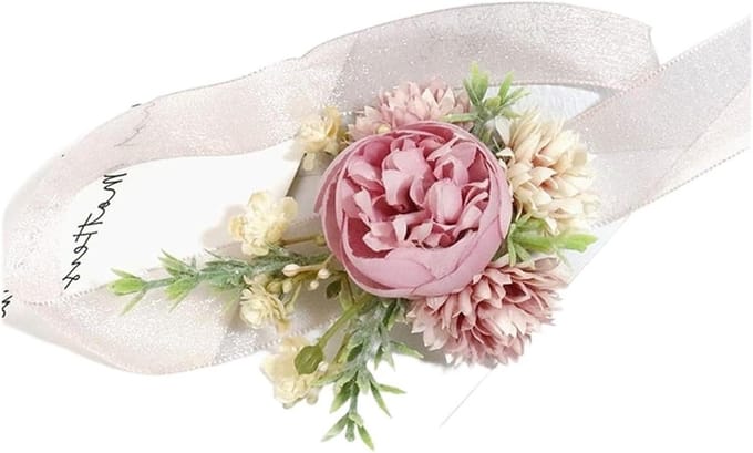 Rozen Corsage - Bloem Speld - Bruiloft Decoratie - Simulatie Bloem - 2.54 cm - Roze