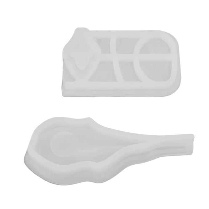 2 stuks Siliconen Mal Uniek Exquise Pipa Vorm Design Elastisch Gemakkelijk Ontvormen Mal Handwerk Cadeau white