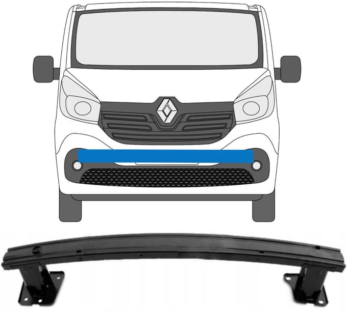 Versterking voorbumper / balk voor Opel Vivaro 2014-2019