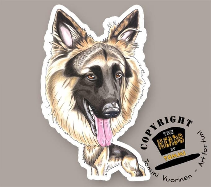 Magneet Hond Langharige Duitse Herder