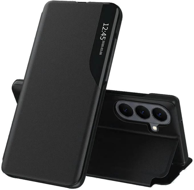 Hoesje geschikt voor Samsung Galaxy S26 Plus - Techsuit eFold Book Case - Zwart