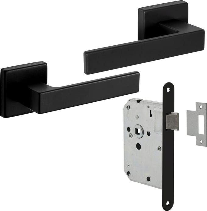 Eliot® deurklink set - incl. loopslot - mat zwart