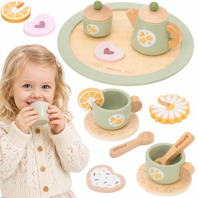 Viga Houten Lentetheeservies - 15-delig - UNI