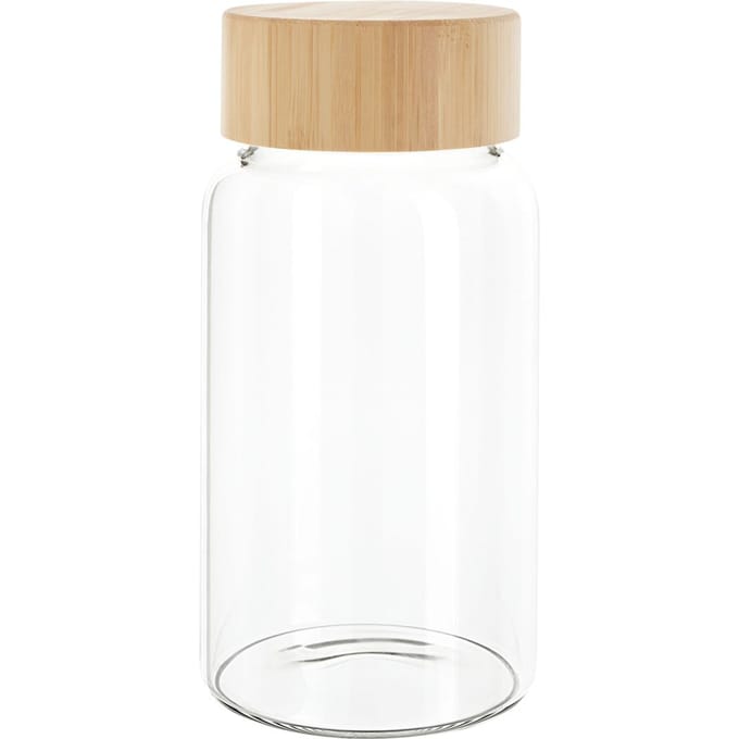VBS Glazen fles met bamboe deksel