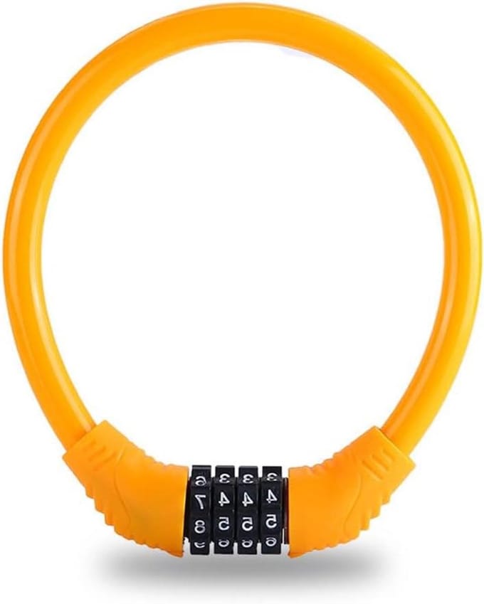 Fiets Kettingslot - Combinatieslot - Fiets Beveiligen - Lichtgewicht & Compact - 13/15 cm - Geel