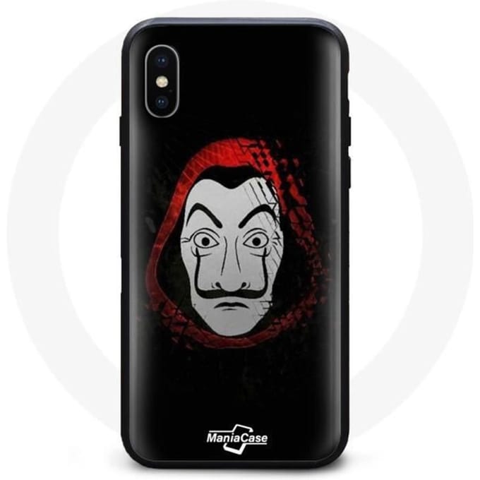 Coque de téléphone - La casa de papel - Iphone XS max - Noir - Rouge - Souple rouge