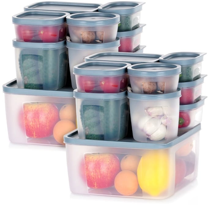 Voedselcontainers met Deksel 20 stuks - Vershoudbakjes - Diepvriesbakjes - Vershouden - Bakjes