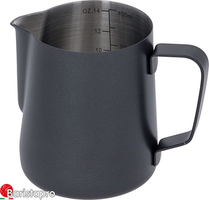 BaristaPro Melkopschuimkan - Zwart - 400ml