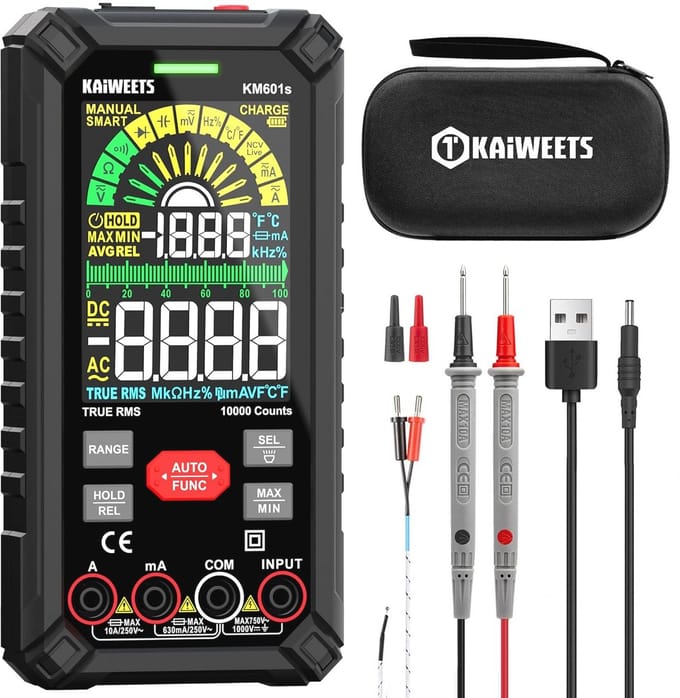 Professionele Digitale Multimeter - 10000 Tel, Accu, Elektrische Tester, Stroom, Spanning, Weerstand, Continuïteit, Capaciteit, Diode en Frequentie