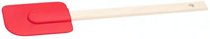 Patisse Pannenlikker 27 Cm Siliconen/hout Rood 2-delig
