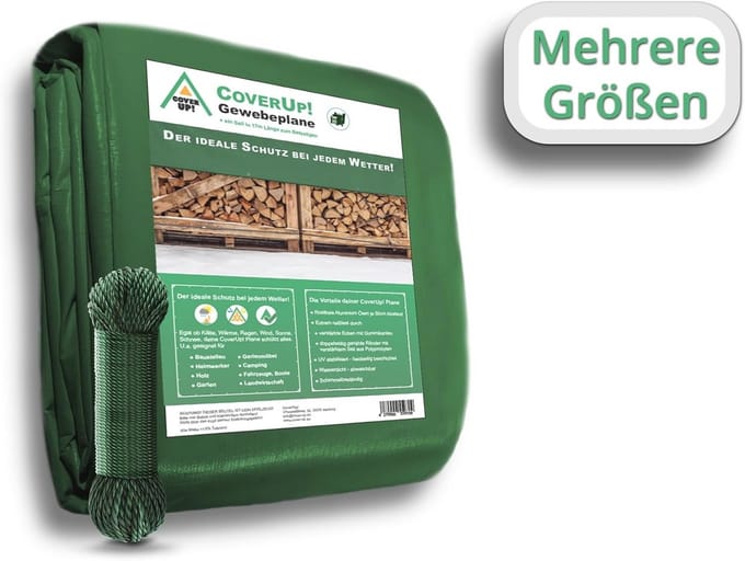 Duurzaam Afdekzeil 2-Pack 2 x 3 m - Scheurvast, Waterdicht en Multifuntioneel - Groen