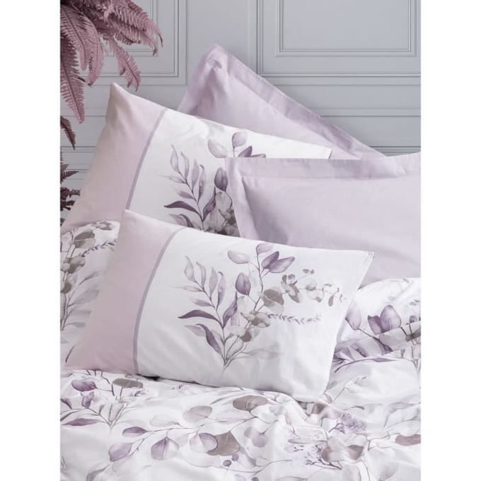 Beddengoed set - 1 dekbedovertrek 220 x 240 cm + 2 kussenslopen 60 x 60 cm - 100% percal katoen - Lila