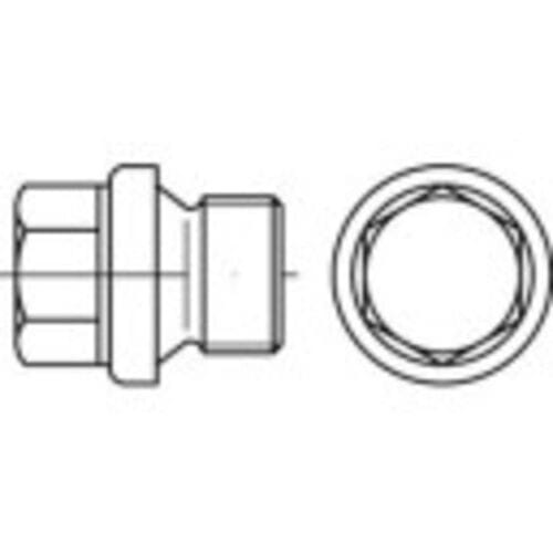 TOOLCRAFT 112805 Sluitschroeven 7/8 Zoll Buitenzeskant DIN 910 Staal 25 stuk(s)