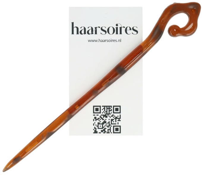 Haarsoires Styling Tool - Haarpin 17cm - Krul – Knot Hulpmiddel – Kunststof – Bruin