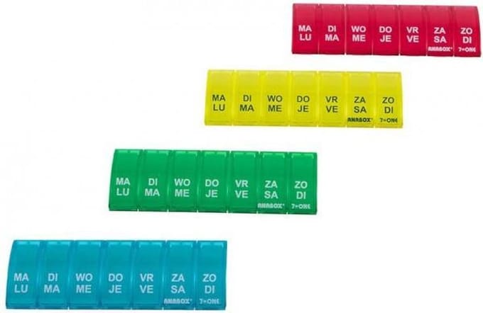 Able2 Anabox pillendoos weekbox - Kleuren Variable