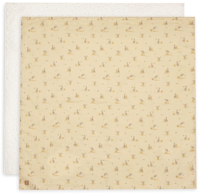 Jollein Hydrofiele Doek Large - 115x115cm - Kangaroots - 2 Stuks