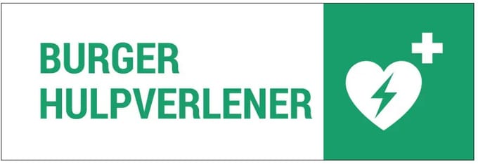 Burger hulpverlener autosticker binnenzijde raam | 21 x 7 cm