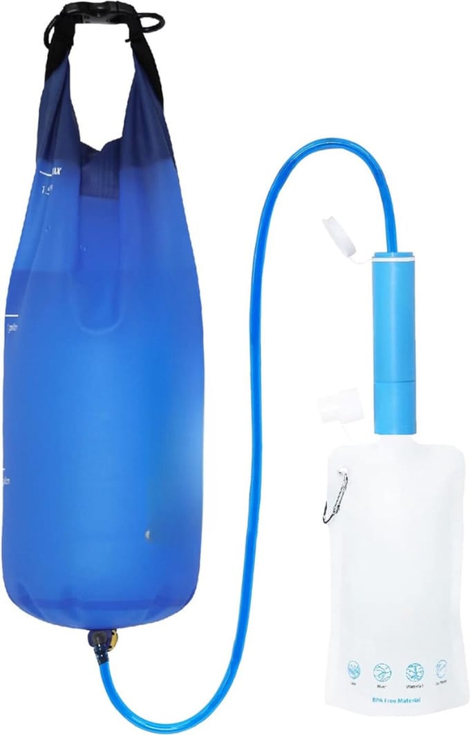DD Waterzuiveringsapparaat - Kraanfilter - Waterfilter - 18x9x28cm - Donkerblauw