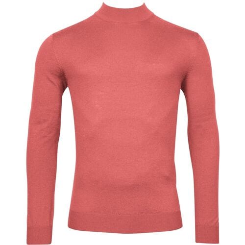 Thomas Maine Trui Turtleneck Single Knit Coral / male