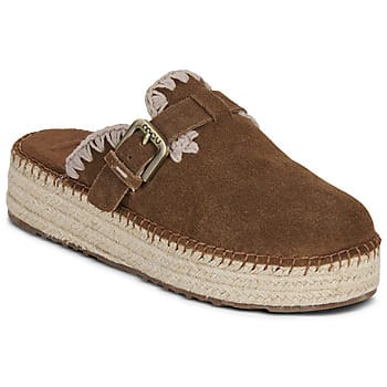 Mou Jute Clog Plain Sue Instappers - Dames - Bruin - Maat 36