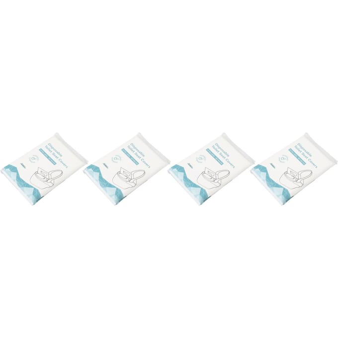 40 Pièces Housse de Siège de Toilette Jetable Doublures Protecteurs Accessoires de Voyage Essentiels white