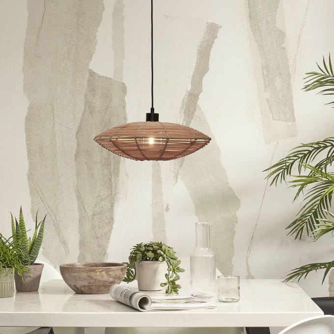 GOOD&MOJO Hanglamp Tanami - Rotan - Ø40cm - Modern - Hanglampen Eetkamer, Slaapkamer, Woonkamer