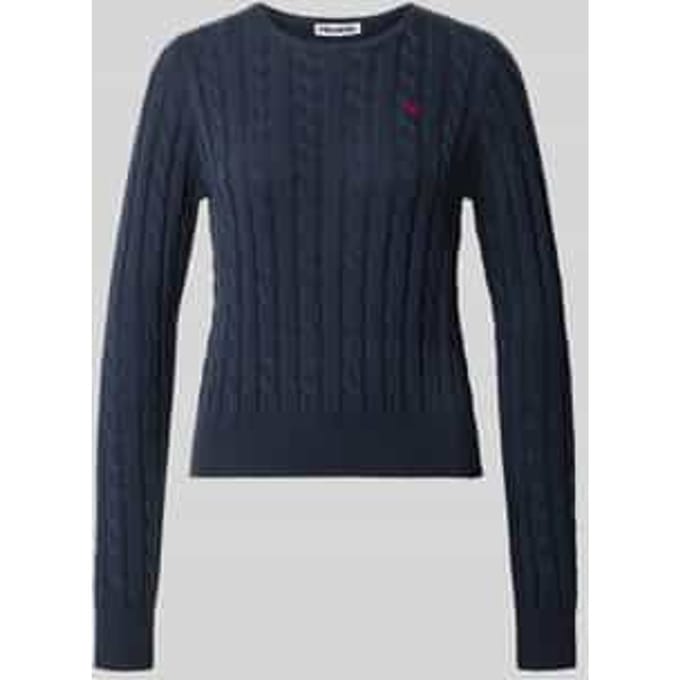 Slim fit pullover van katoenmix