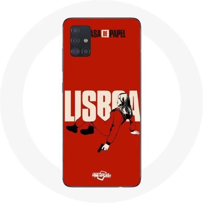 Samsung Galaxy A51 hoesje La casa de papel Lisboa tekening