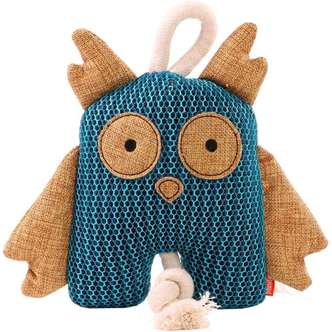 Mbw MiniFeet Uil Touw Hondenspeelgoed (Blauw)