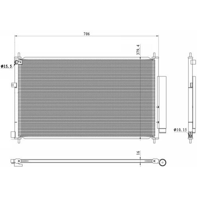 Condensator, airconditioning NRF 350419