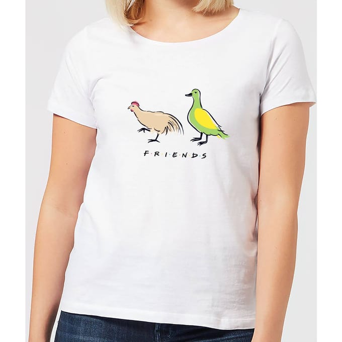 Friends The Chick And The Duck dames t-shirt - Wit - S