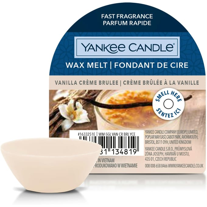 Yankee Candle Wax Melt Vanilla Creme Brulee 22 g
