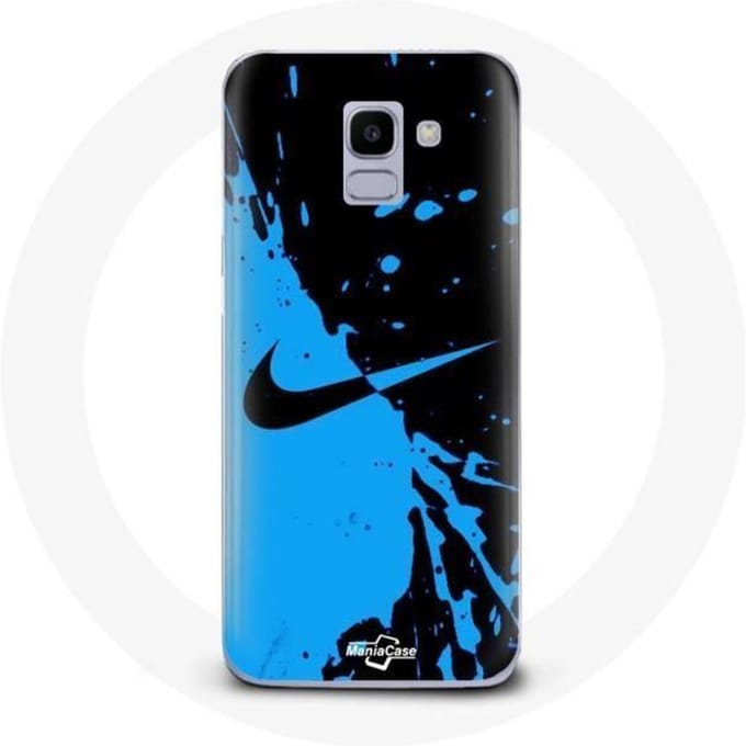 Coque pour Samsung Galaxy A6 2018 Nike Logo Bleu et Noir