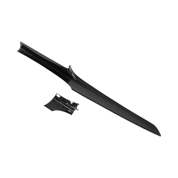 2 pièces Garniture de remplacement pour couvercle de tableau de bord de console centrale pour Mercedes-Benz Classe C W205 2015+ Carbon Fiber Pattern