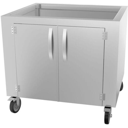 GGM Gastro Onderbouw voor Charcoal - houtskoolgrillovens zilver