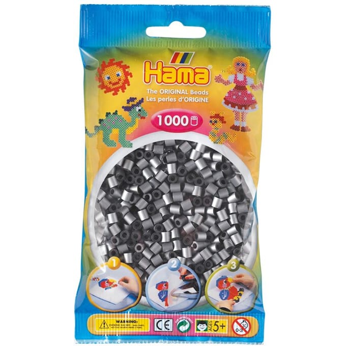 Hama Strijkkralen Zilver - 1000 Stuks voor creativiteit en motoriek