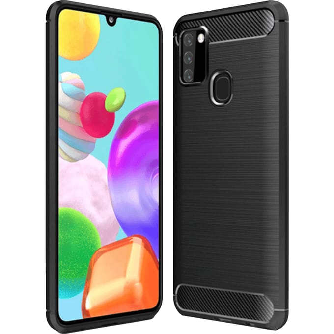 Mocaa Samsung Galaxy A21s Hoesje Schokbestendig Slank Zwart