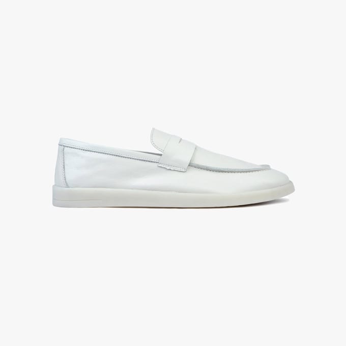 Omnio milan loafers heren off-white leer
