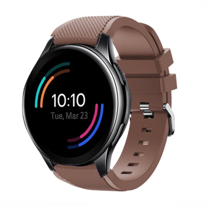 OnePlus Watch siliconen band (koffiebruin)