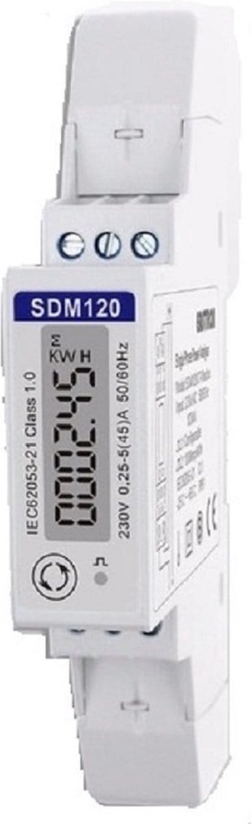 Eastron SDM120 Modbus MID - 1 Fase kWh met Modbus (MID gekeurd)