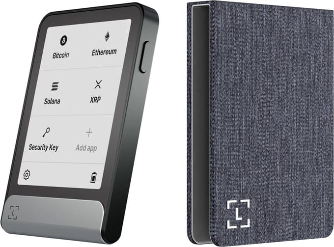 Ledger Flex + Magnet Folio Business Charcoal - Voordeelbundel - Hardware Wallet set - Magnetische case