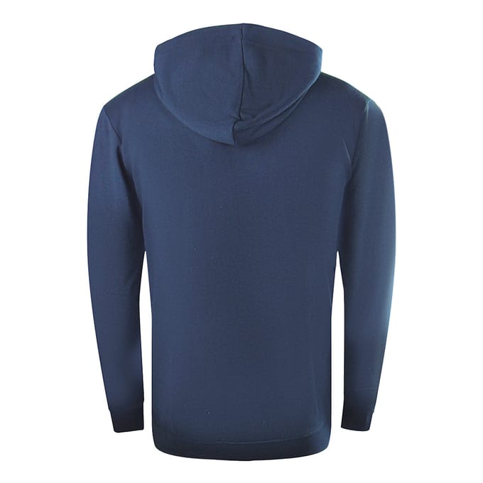 Cavalli Class Aysmmetric Box Design marineblauwe hoodie met rits