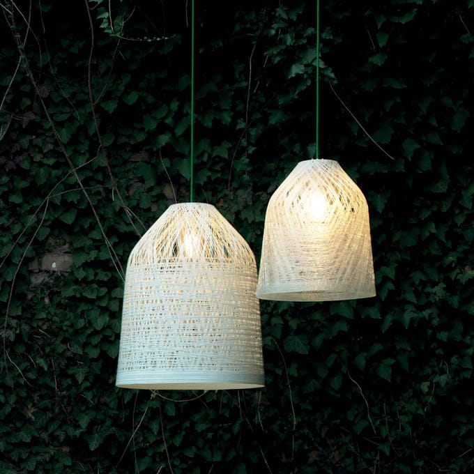 Karman Black Out buiten hanglamp, Ø 50 cm, wit