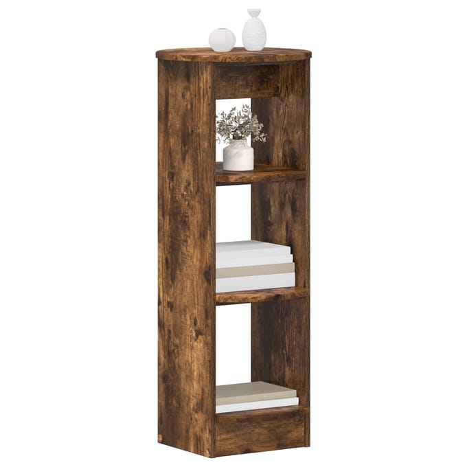 vidaXL - Bijzetkast - Gerookte - Eik - 40 - x - 40 - x - 100 - cm - Geconstrueerd - hout