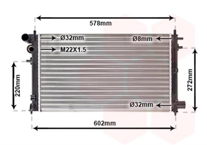 Van Wezel - RADIATOR VOOR PEUGEOT 106 1991-1996 1301V1