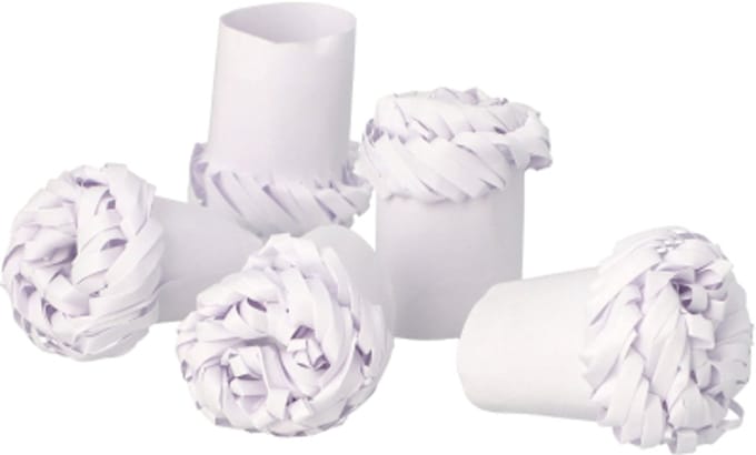 100 Kipmanchetten pure Ø 1,8 cm · 4,5 cm wit