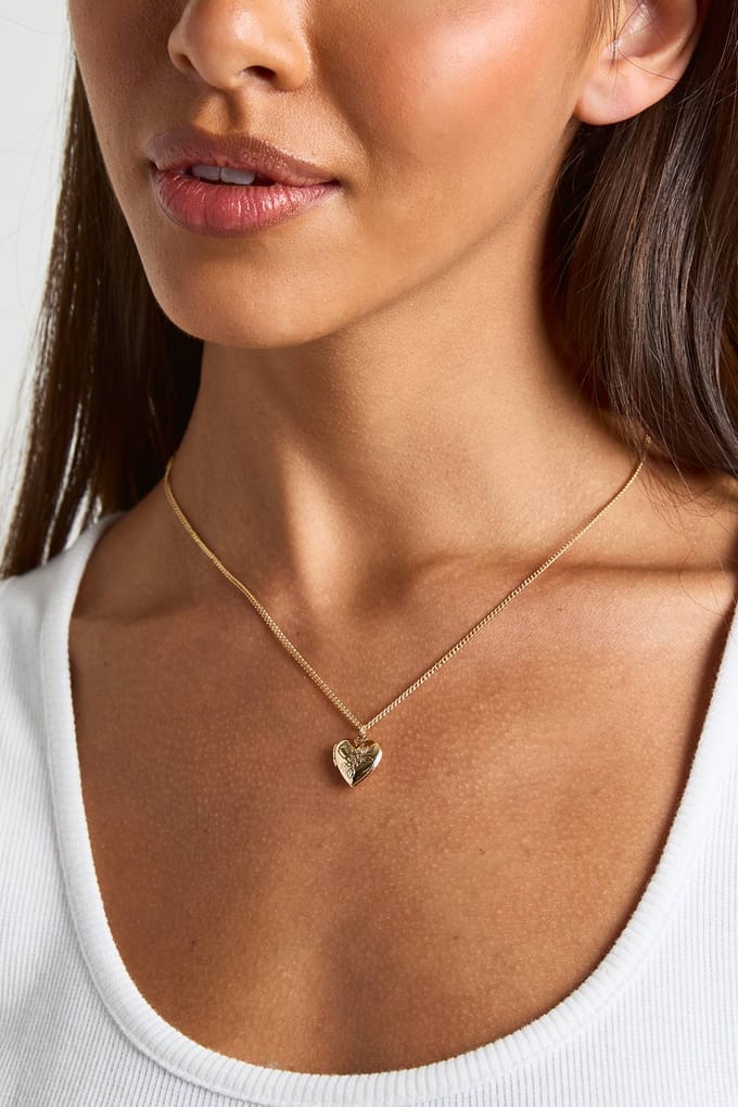 boohoo Dames Vintage Geinspireerde Hart Medaillon Ketting | Goud