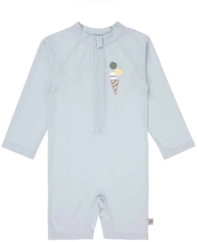 Lässig - UV - Swimsuit - Lange mouw - Ice Cream - Blauw - Maat 92