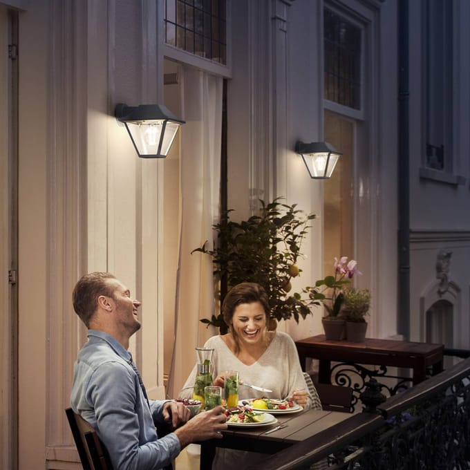 Philips Buitenwandlamp Alpenglow - Antraciet - E27