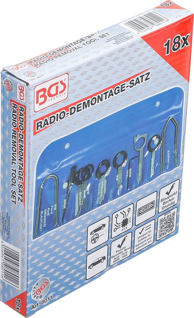 Autoradio / navigatie demontage set 18-delig